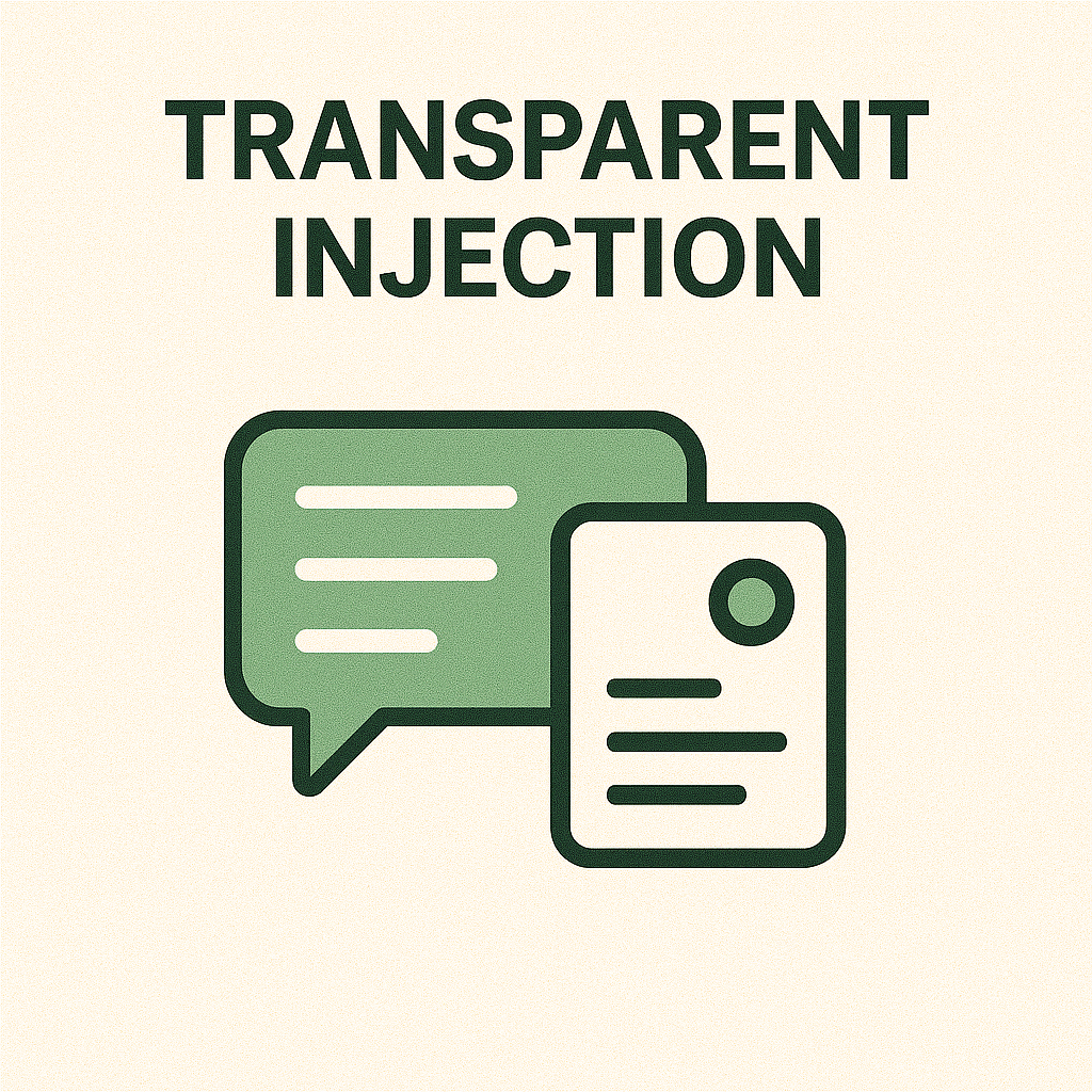 Fish holding up a glowing window showing visible context bubbles